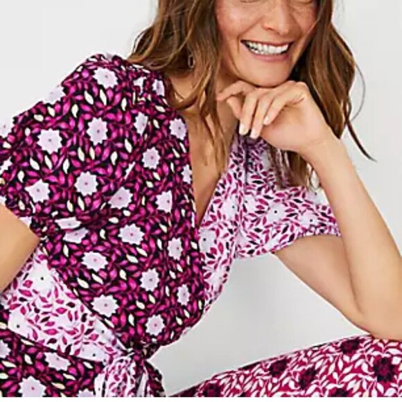 Ann Taylor Cottagecore Floral Midi Dress Grannycore Boho Garden Country Size 4 - Picture 3 of 10